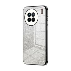 Custodia per telefono elettrolitico in polvere glitter sfumata per vivo X90 / X90s (nero)