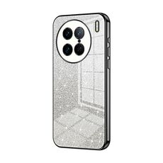 Custodia per telefono elettrolitico in polvere glitterata sfumata per vivo X90 Pro (nera)