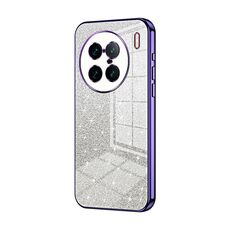 Per vivo X90 Pro+ Custodia per telefono elettrolitico con polvere glitterata sfumata (viola)