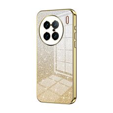 Per vivo X90 Pro+ Custodia per telefono elettrolitico con polvere glitterata sfumata (oro)