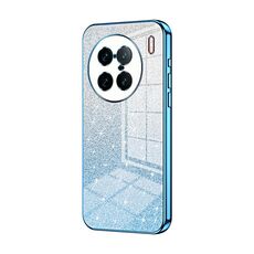 Per vivo X90 Pro+ Custodia per telefono elettrolitico con polvere glitterata sfumata (blu)