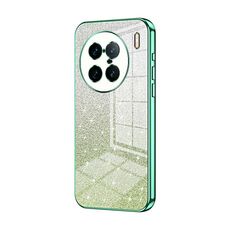 Per vivo X90 Pro+ Custodia per telefono elettrolitico con polvere glitterata sfumata (verde)