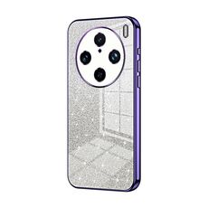 Custodia per telefono elettrolitico in polvere glitter sfumata per vivo X100 Pro (viola)