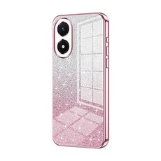Custodia per telefono elettrolitico in polvere glitter sfumata per vivo Y02s (rosa)