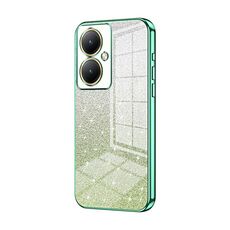 Per vivo Y35M+ / Y35+ / Y27 4G Custodia per cellulare elettrolitica con polvere glitterata sfumata (verde)