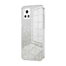 Per vivo Y52s 5G / Y52s T1 / iQOO U3 Custodia per telefono elettrolitico con polvere glitterata sfumata (trasparente)