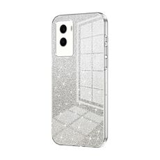 Per vivo Y55s 2021 / Y72t Custodia per telefono elettrolitica in polvere glitterata sfumata (trasparente)