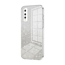 Per vivo Y70s / iQOO U1 / Y51s / Y70t Custodia per telefono elettrolitico con polvere glitterata sfumata (trasparente)