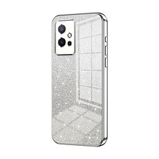 Per vivo Y75 5G / Y55 5G / Y55s 2023 Custodia per telefono elettrolitico con polvere glitterata sfumata (Argento)