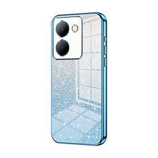 Per vivo Y78 China / Y36 / Y36 5G Custodia per telefono elettrolitico con polvere glitterata sfumata (blu)