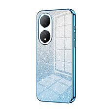Custodia per telefono elettrolitico in polvere glitter sfumata per vivo Y100 / Y100A (blu)