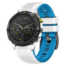 Per cinturino in silicone bicolore a sgancio rapido Garmin Fenix 7 Twill (bianco blu)