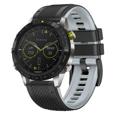 Per cinturino in silicone bicolore a sgancio rapido Garmin Fenix 7 Twill (nero grigio)