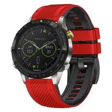 Per cinturino in silicone a sgancio rapido bicolore Garmin Fenix 7 Twill (rosso nero)