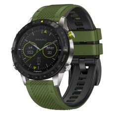 Per cinturino in silicone bicolore a sgancio rapido Garmin Fenix 7 Twill (verde militare nero)