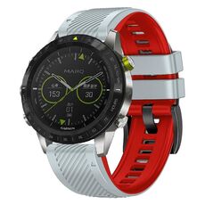 Per cinturino in silicone bicolore a sgancio rapido Garmin Fenix 7 Twill (grigio chiaro rosso)