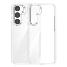 Custodia per PC altamente trasparente anti-impronte per Samsung Galaxy S24 5G (bianca)