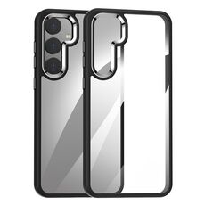 Custodia per PC altamente trasparente anti-impronte per Samsung Galaxy S24 5G (nera)
