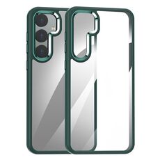Custodia per PC altamente trasparente anti-impronte per Samsung Galaxy S24 5G (verde)