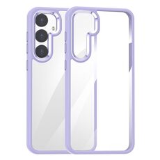 Per Samsung Galaxy S24 5G Custodia per PC altamente trasparente anti-impronte (viola)