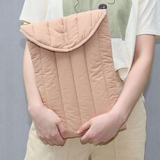 Borsa interna con ricamo in cotone piatto da 9,7-11 pollici Custodia protettiva in cotone leggero e spaziale (arancione rosa)