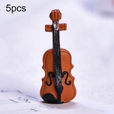 Micro paesaggio simulazione strumento musicale ornamento in resina decorazione da tavolo in miniatura, stile: violino n.9