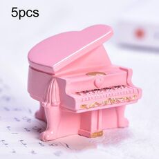 Micro paesaggio simulazione strumento musicale ornamento in resina decorazione da tavolo in miniatura, stile: pianoforte rosa n. 14