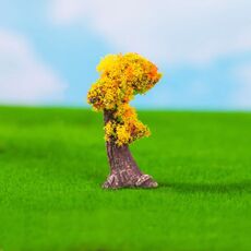 Micro-paesaggio simulato alberi verdi fiori ornamenti ecologici giardinaggio fai da te, stile: n. 2 alberi gialli
