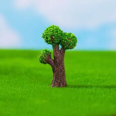 Micro-paesaggio simulato alberi verdi fiori giardinaggio fai da te ornamenti ecologici, stile: n. 3 tripli alberi