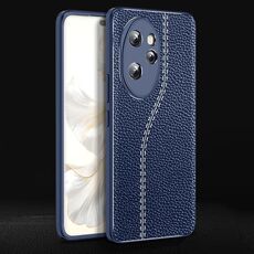 Custodia per telefono in TPU antiurto con texture Litchi per Honor 100 (blu)