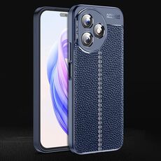 Custodia per telefono in TPU antiurto con texture Litchi per Honor X50i+ (blu)