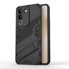 Per vivo Y200 5G Global Punk Armor 2 in 1 PC + custodia per telefono TPU con supporto (nero)