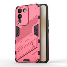 Per vivo Y200 5G Global Punk Armor 2 in 1 PC + custodia per telefono in TPU con supporto (rosso chiaro)