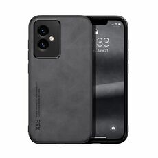 Custodia per telefono posteriore in pelle magnetica per Honor 100 Skin Feel (grigio scuro)