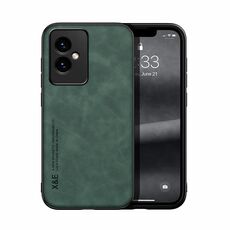 Custodia per telefono posteriore in pelle magnetica per Honor 100 Skin Feel (verde)