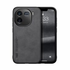 Custodia per telefono posteriore in pelle magnetica per vivo iQOO 12 Pro Skin Feel (grigio scuro)