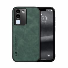 Custodia per telefono con retro in pelle magnetica per vivo V29e Global Skin Feel (verde)