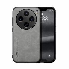 Custodia per telefono posteriore in pelle magnetica per vivo X100 Pro Skin Feel (grigio chiaro)