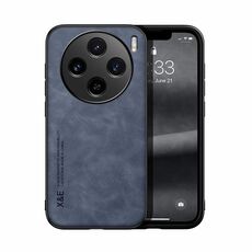 Custodia per telefono posteriore in pelle magnetica per vivo X100 Skin Feel (blu)