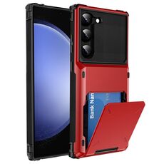 Custodia per telefono robusta e robusta antiurto antigraffio per Samsung Galaxy S24+ 5G (rossa)