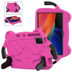 Per TCL Tab 11 9466x3 Ice Baby EVA Custodia rigida antiurto per tablet PC (rosa rosso + nero)