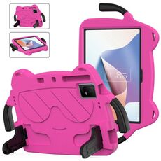 Per TCL NxtPader 11 2023 Ice Baby EVA Custodia rigida antiurto per tablet PC (rosa rossa + nero)