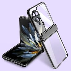 Per OPPO Find N3 Flip Custodia elettrolitica con cerniera integrale Custodia antiurto per telefono (Nero)