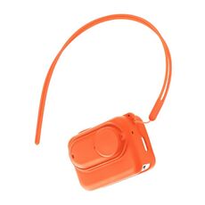 Custodia di ricarica per corpo fotocamera Insta360 GO 3 Custodia in silicone con copriobiettivo e cinturino (arancione)