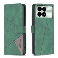 Per Xiaomi Redmi K70E Custodia per telefono in pelle con fibbia magnetica con texture romboidale (verde)