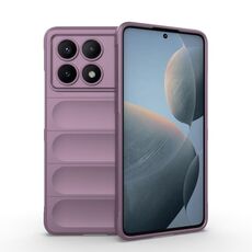 Per Xiaomi Redmi K70E 5G Magic Shield TPU + custodia per telefono in flanella (viola)