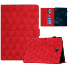 Custodia Smart Tablet in pelle goffrata con texture diamante per Samsung Galaxy Tab A 10.1 2016 T580 (Rosso)