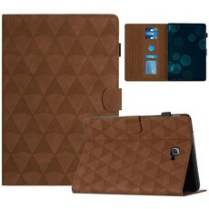 Custodia Smart Tablet in pelle goffrata con texture diamante per Samsung Galaxy Tab A 10.1 2016 T580 (marrone)