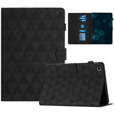 Custodia per tablet in pelle goffrata con texture diamante per Samsung Galaxy Tab A 10.1 2019 (nera)