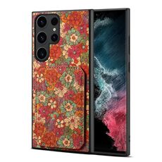 Custodia per telefono con doppio slot per scheda Samsung Galaxy S22 Ultra 5G (rosso estate)